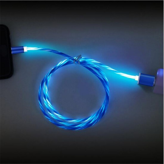 2.4A Micro USB Type C LED Light Magnetic Fast Charging Data Cable For Huawei P30 Pro Mate 30 9 Pro 7A 6Pro OUKITEL Y4800