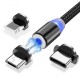 2.4A Type C Micro USB LED Indicator Fast Charging Data Cable For Huawei P30 Pro Mate 30 Mi9 9Pro 7A 6Pro OUKITEL Y4800