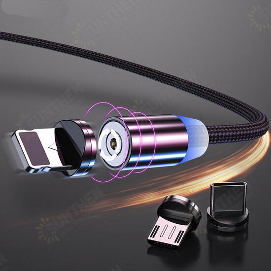 2.4A Type C Micro USB LED Indicator Fast Charging Data Cable For Huawei P30 Pro Mate 30 Mi9 9Pro 7A 6Pro OUKITEL Y4800