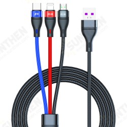3in1 USB to USB-C/Micro USB/IP Port Cable Fast Charging Data Transmission Cable 1m For Samsung Galaxy Note20 iPad Pro MacBook Air Mi10 Huawei P40 3in1 USB to USB-C/Micro USB/IP Port Cable Fast Charging Data Transmission Cable 1m For Samsung Galaxy Note20 iPad Pro MacBook Air Mi10 Huawei P40