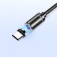 3A LED Magnetic Type C Micro USB Fast Charging Data Cable For Huawei P30 Pro P40 Mi10 K30 Poco X2 S20 5G