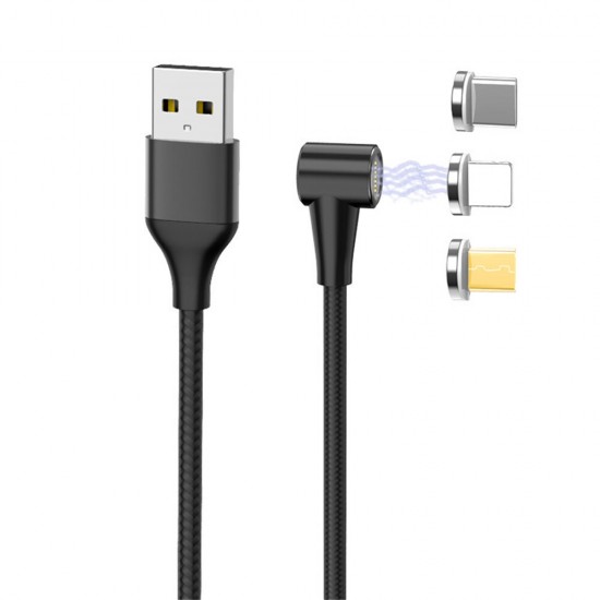 3A Magnetic Data Cable 3 in 1 Type C Micro USB Fast Charging Cable For Mi10 9Pro K30 Huawei P30 P40 Pro