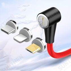 3A Magnetic Data Cable 3 in 1 Type C Micro USB Fast Charging Cable For Mi10 9Pro K30 Huawei P30 P40 Pro