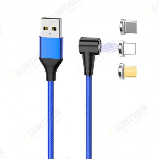 3A Magnetic Data Cable 3 in 1 Type C Micro USB Fast Charging Cable For Mi10 9Pro K30 Huawei P30 P40 Pro