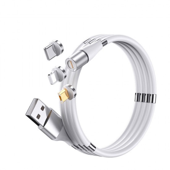 3A Magnetic Easy-Coil Supercalla Micro USB/ Type-C Charging Data Cable for Samsung Galaxy Note S20 ultra Huawei Oneplus 8 Pro Huawei Mate40