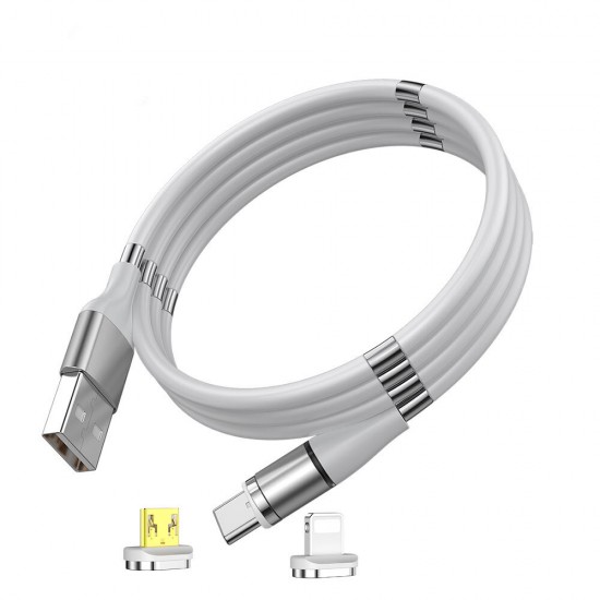 3A Magnetic Easy-Coil Supercalla Micro USB/ Type-C Charging Data Cable for Samsung Galaxy Note S20 ultra Huawei Oneplus 8 Pro Huawei Mate40