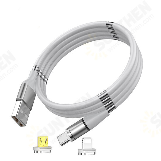 3A Magnetic Easy-Coil Supercalla Micro USB/ Type-C Charging Data Cable for Samsung Galaxy Note S20 ultra Huawei Oneplus 8 Pro Huawei Mate40