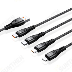 4 in 1 Fast Cable Type-c 6A Lighting 2.4A Cable Fast Charging for iPhone Xiaomi Huawei 4 in 1 Fast Cable Type-c 6A Lighting 2.4A Cable Fast Charging for iPhone Xiaomi Huawei