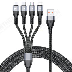 4 in 1 Fast Cable Type-c 6A Lighting 2.4A Cable Fast Charging for iPhone Xiaomi Huawei 4 in 1 Fast Cable Type-c 6A Lighting 2.4A Cable Fast Charging for iPhone Xiaomi Huawei