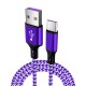 5A Type C Nylon Braided Fasting Charging Data Cable For Mi8 Mi9 HUAWEI P20 P30 S9 Note S10 S10+