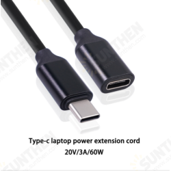60W 3A Type-c Male to Female Extension Cable 0.5/1/1.5M Cord Gold-plated Extensor Data Wire Connector for Laptops Tablets Mobile Phone 60W 3A Type-c Male to Female Extension Cable 0.5/1/1.5M Cord Gold-plated Extensor Data Wire Connector for Laptops Tablets Mobile Phone