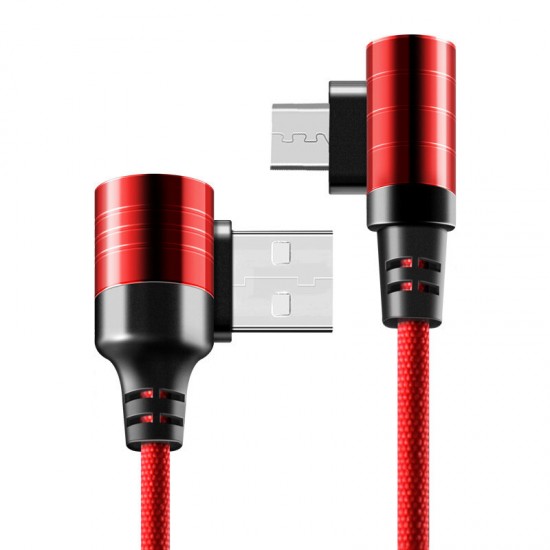 90 Degree 2A Micro USB Fast Charging Data Cable for Samsung Huawei OPPO OnePlus