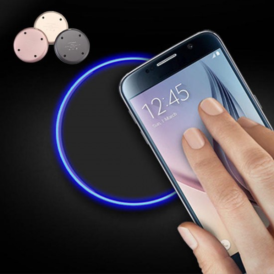Wireless Charger With LED Light For iPhone X 8 8Plus Samsung S8 S7 Edge Note 8