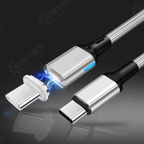 Type C To Type C Magnetic Data Cable 5A 100W PD Quick Charging Magnet Charger Fast Charging For Laptop MacBook Pro