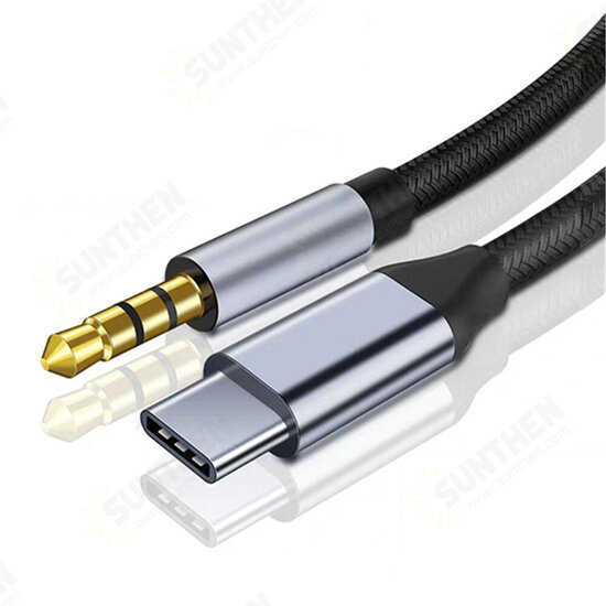 Type C to 3.5mm AUX Audio Jack Cable For Mi10 9Pro K30 Huawei P30 P40