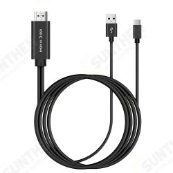 USB 2.0 Type C to HDMI With Charging Function Cable Ultra HD 1080P 4K Adapter Line For Tablet/Switch/ Monitor/Phones USB 2.0 Type C to HDMI With Charging Function Cable Ultra HD 1080P 4K Adapter Line For Tablet/Switch/ Monitor/Phones