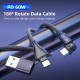 USB Type-C to Type-C 2 in 1 180 Degree Spin PD 60W+QC3.0 Fast Charging Cable for iPhone 12 12 Pro Max Power Armor 13 for Samsung S20 Macbook