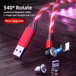USB to USB-C/Micro USB/Apple Port Cable LED Lighting Magnetic 3A Fast Charging Data Transmission Cable 1/2m For Samsung iPad Pro MacBook Air Mi10 USB to USB-C/Micro USB/Apple Port Cable LED Lighting Magnetic 3A Fast Charging Data Transmission Cable 1/2m For Samsung iPad Pro MacBook Air Mi10