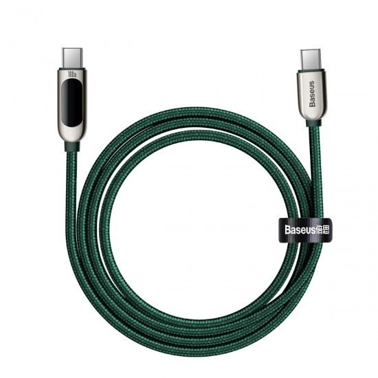 100W LED Display Type-C to Type-C PD Power Delivery 2M Cable E-mark Chip Fast Charging Data Transfer Cable for Samsung Huawei OnePlus iPad MacBook Air