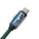 100W LED Display USB-C to USB-C PD Power Delivery Cable E-mark Chip Fast Charging Data Transfer for Samsung Huawei OnePlus iPad Pro MacBook Air