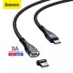 100W Zinc Magnetic USB-C to USB-C Data Cable PD QC Fast Charging Data Transmission Cable 1.5m For Huawei OnePlus iPad Pro Air 2020 MacBook Air 2020