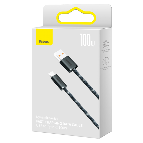 100W/66W/40W USB-A to USB-C Cable Fast Charging Data 480Mbps Transmission Cord Line 2m long