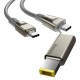 2 In 1 100W 5A USB-C to USB-C PD3.0 / USB-C to DC Cable BPS Fast Charging Data Transmission Cord For Laptops Smart Phones