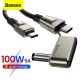2 In 1 100W 5A USB-C to USB-C PD3.0 / USB-C to DC Cable BPS Fast Charging Data Transmission Cord For Laptops Smart Phones