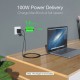 100W USB-C to USB-C PD 3.0 Cable USB 3.1 gen2 10Gbps Data Sync Cord 4K HD Display Video Output For SmartPhone Tablet Laptop Samsung Huawei iPad MacBook