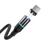 3A TypeC Micro USB LED Indicator Fast Charging Data Cable For Huawei P30 Pro Mate 30 9 Pro 7A 6Pro OUKITEL Y4800 S10+