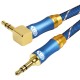 3.5mm Jack Audio Cable 90 Degree Right Angle AUX Wired For Car Headphone MP3 MP4
