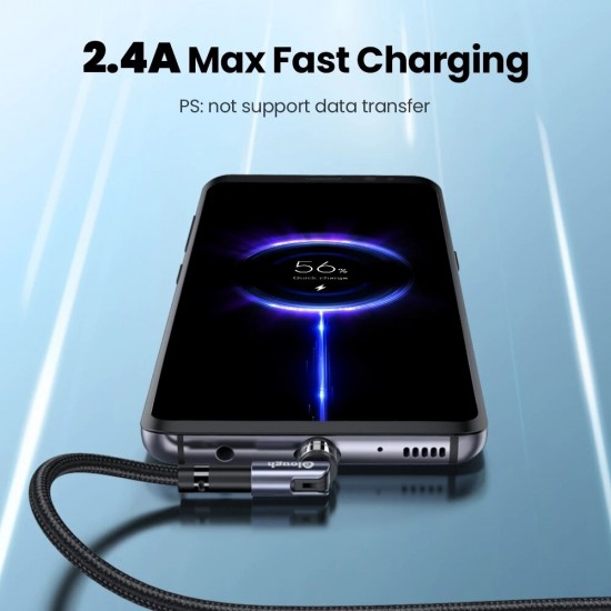 3In1 Magnetic Charging Cable USB Type-C 540° Degree Rotation LED Indicator Fast Charging Data Transmission Cable 1m Samsung iPad MacBook AirMi 10