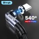 3In1 Magnetic Charging Cable USB Type-C 540° Degree Rotation LED Indicator Fast Charging Data Transmission Cable 1m Samsung iPad MacBook AirMi 10