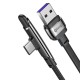 66W USB-C to USB-A Data Cable Zinc Alloy LED Indicator Light Fast Charging Data Transmission Cord 0.5/1.2/1.8m For Samsung iPad MacBook Mi10 Huawei