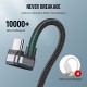 USB-C to USB Cable 90 Degree Right Angle Fast Charging Data Transmission Cord 1m/2m For Xiaomi Mi12 For Samsung Galaxy Z Fllp3 5G For Huawei P50 5G