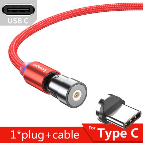 540 Rotate Magnetic Cable Micro USB Type C Cable Fast Charging Data Cable for POCO X3 NFC for Samsung Galaxy Note S20 ultra Huawei