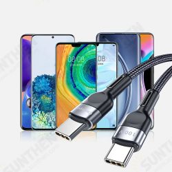 5A Type-C C TO C Data Cable Fast 60W/100W Charging Braided Nylon For Xiaomi 10 Pro Oneplus 8 Note 10 + 5G+ 5A Type-C C TO C Data Cable Fast 60W/100W Charging Braided Nylon For Xiaomi 10 Pro Oneplus 8 Note 10 + 5G+