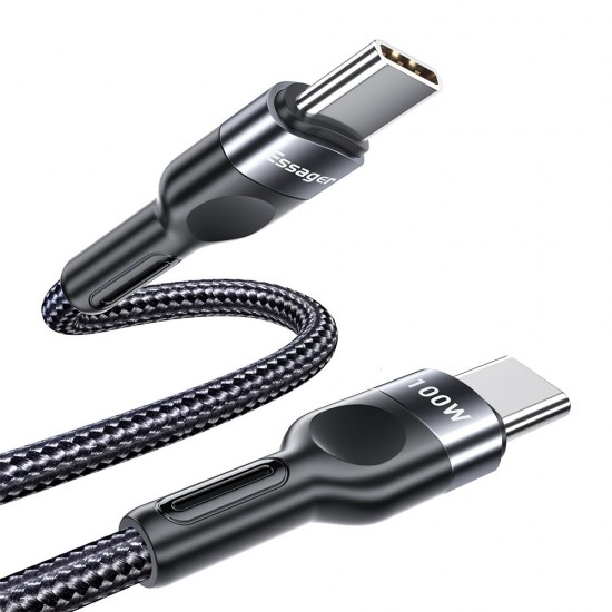 5A Type-C C TO C Data Cable Fast 60W/100W Charging Braided Nylon For Xiaomi 10 Pro Oneplus 8 Note 10 + 5G+
