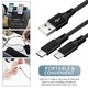 FKBZ-2 Nylon Braided 2in1 Micro USB/Type C Fast Charging Data Cable for Samsung Huawei Mate40 P50 OnePlus 9 Pro OPPO VIVO