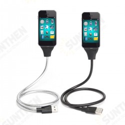 Flexible Micro USB Charger Sync Data Cable Holder Dock Stand For Mobile Phone Flexible Micro USB Charger Sync Data Cable Holder Dock Stand For Mobile Phone