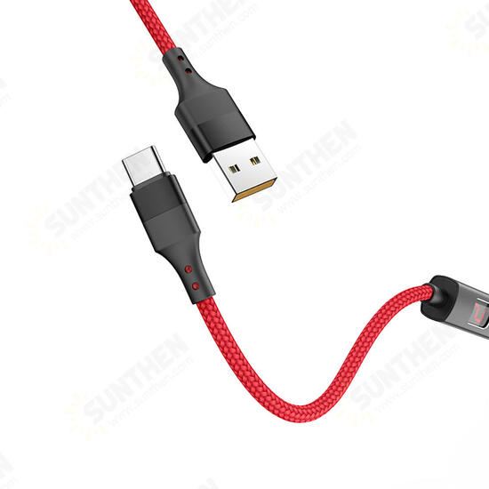 3A Type C Micro USB LED Display Timing Control Fast Charging Data Cable For Huawei P30 Pro Mate 30 Mi9 9Pro S10+ Note 10