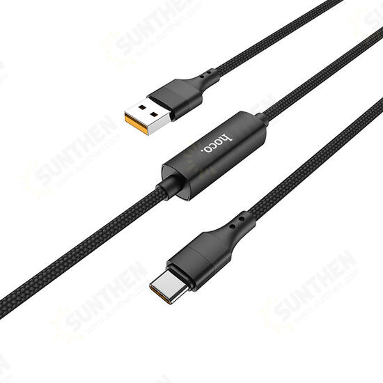 3A Type C Micro USB LED Display Timing Control Fast Charging Data Cable For Huawei P30 Pro Mate 30 Mi9 9Pro S10+ Note 10