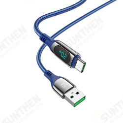 S51 USB to USB-C LED Display Cable 5A USB-C PD3.0 Power Delivery QC4.0 Fast Charging Data Transmission Cable 1m Samsung iPad MacBook AirMi Huawei S51 USB to USB-C LED Display Cable 5A USB-C PD3.0 Power Delivery QC4.0 Fast Charging Data Transmission Cable 1m Samsung iPad MacBook AirMi Huawei