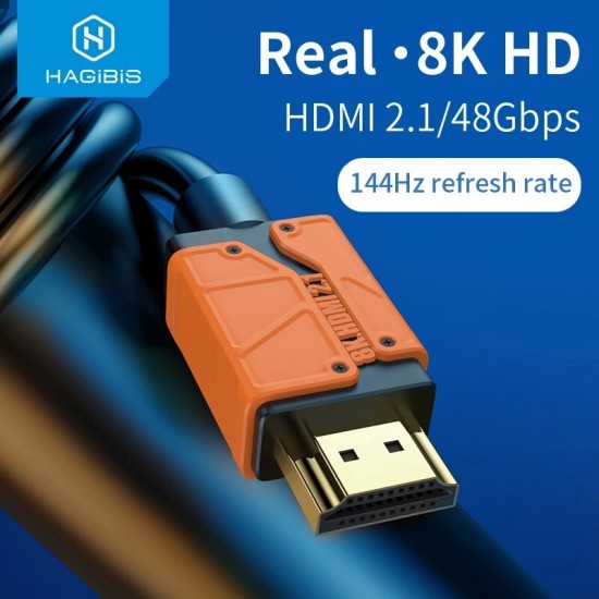 HDMI-compatible 2.1 Cable 48Gbps High Speed 4K/120Hz 144Hz Digital cord 2.0 for HDTV PS5 for PS4 XBox Projector