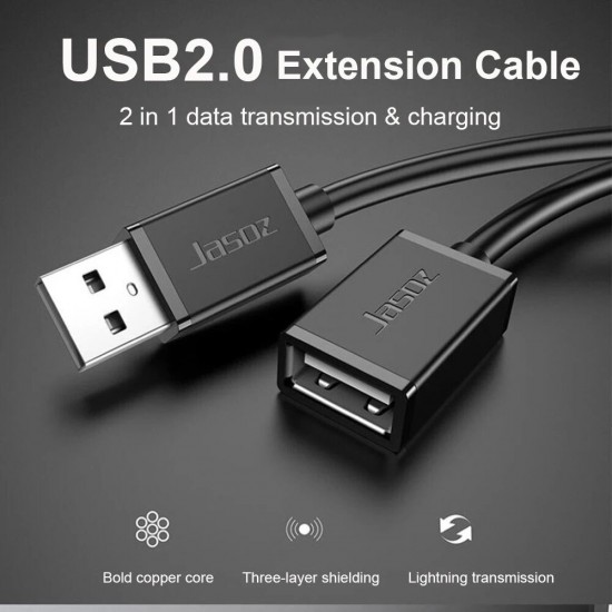 USB2.0 Extension Cable Fast Charging Data Transmission Cord Line For Macbook Laptop