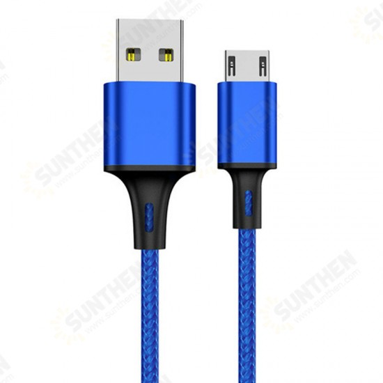 Nylon Braid Fast Charging Micro USB Data Cable for Huawei Samsung