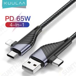 PD 65W 4 In 1 Zinc Alloy QC3.0 Usb 22.5W Data Cable Fast Charging Cable For iPhone OPPO HUAWEI XIAOMI ONEPLUS PD 65W 4 In 1 Zinc Alloy QC3.0 Usb 22.5W Data Cable Fast Charging Cable For iPhone OPPO HUAWEI XIAOMI ONEPLUS