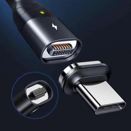 5A USB-A to USB-C Magnetic Cable Fast Charging Data Transmission Cable 1m Samsung iPad MacBook AirMi 10 Huawei P40