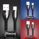 3A Micro USB Type C Fast Charging Lace Zinc Alloy Weaving Mobile Phone Data Cable For HUAWEI P30 Oneplus 7 MI9 S10 S10+