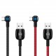 Type-C USB Nylon 90° Elbow Intelligent Power Off Charging Data Cable for Samsung Huawei
